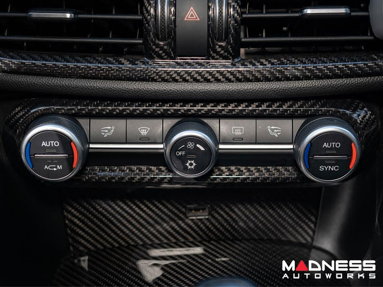 Alfa Romeo Giulia A/C Dash Bezel - Carbon Fiber - Feroce (2017-2019)