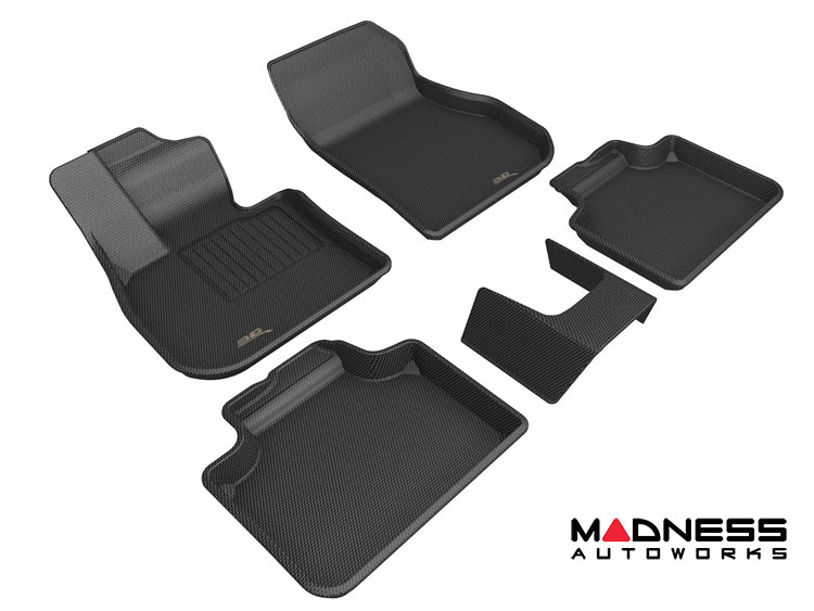 BMW i7 Floor Liners (Set of 5) - Front and Rear - Black by 3D MAXpider 