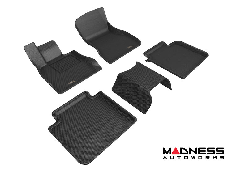 BMW i7 Floor Liners (Set of 5) - Front and Rear - Black by 3D MAXpider 