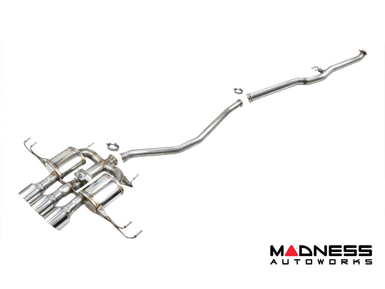 Honda Civic Type-R Performance Exhaust - 2.0L - Non-Resonated - Chrome Tip - 70mm - FL5 (2023+)