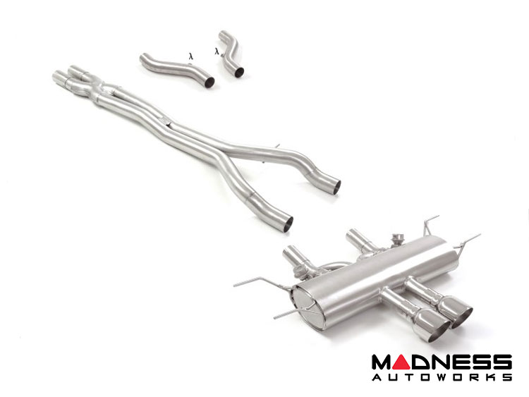 Jaguar F-TYPE Performance Exhaust System - Ragazzon - 3.0L V6 - Center Exit - Vacuum Valve Design - Non Resonated - Dual Tip 