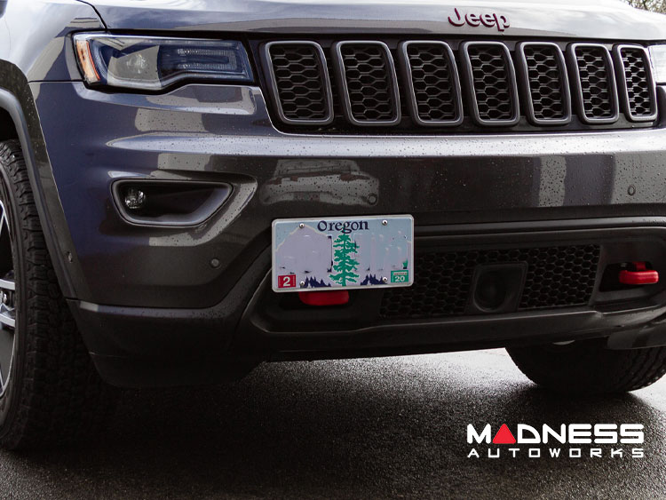 Jeep Cherokee KL License Plate Mount - Platypus - Grille Mount - Trailhawk