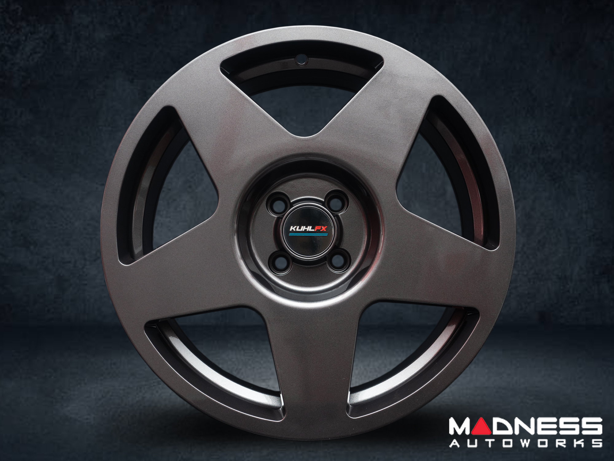 4x98 Custom Rims Rally MAZDA MIATA/ MX-5 Custom Wheels - KUHLFX - Pista Gunmetal - Single ...
