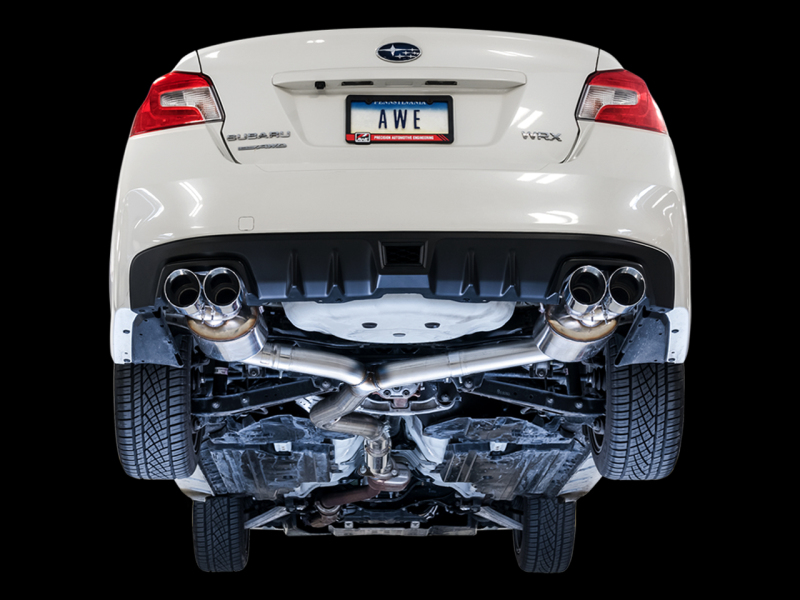 Subaru WRX Performance Exhaust - Rear - AWE Tuning - Cat-Back Touring - Chrome Silver - 2015