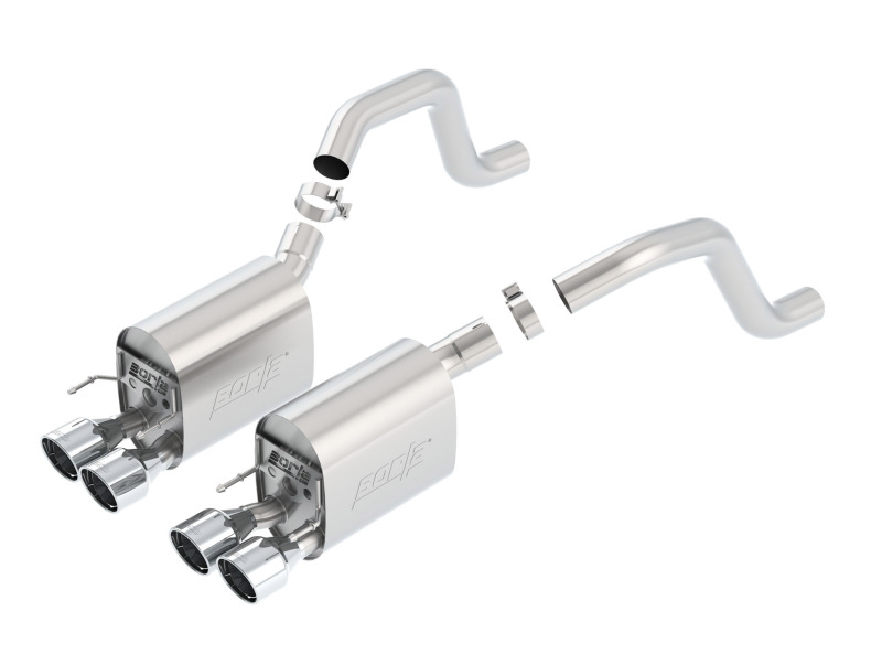 Chevrolet Corvette Z06 Performance Exhaust - Rear - Borla - S-Type II Cat Back - Polished - `06-`13