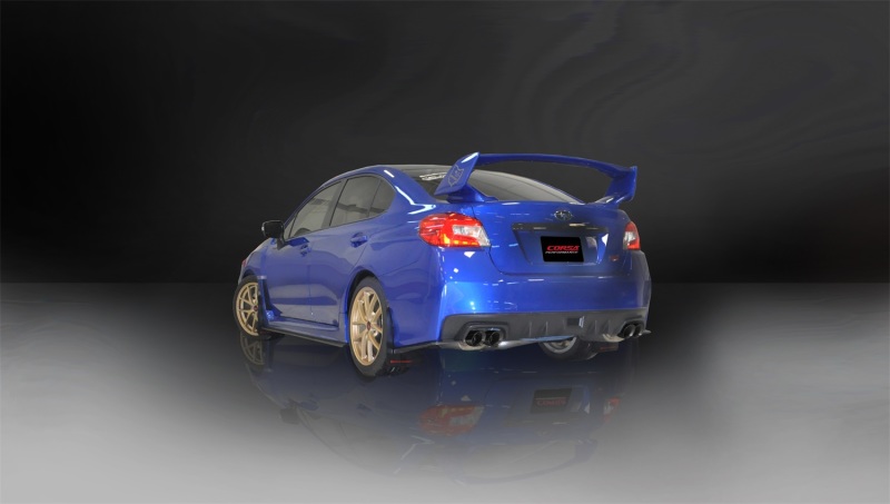 Subaru WRX Performance Exhaust - Rear - CORSA Performance - Cat-Back Sport with Dual Rear Exit and Twin 3.5in Black PVD Pro-Series Tips - Black - `15-`21