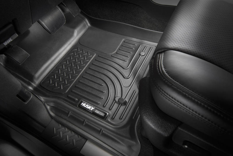 Dodge Challenger Floor Liners - Front + Second Seat - Husky Liners - WeatherBeater - Black - `08-`12