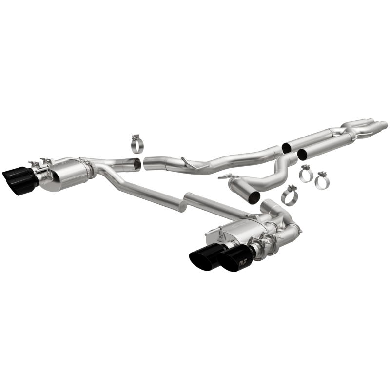 Ford Mustang Performance Exhaust - Rear - Magnaflow - NEO Series Cat-Back - Black Chrome - `18-`23