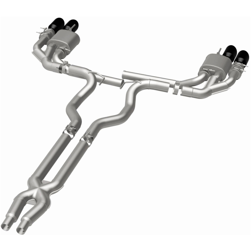 Ford Mustang Performance Exhaust - Rear - Magnaflow - NEO Series Cat-Back - Black Chrome - `18-`23