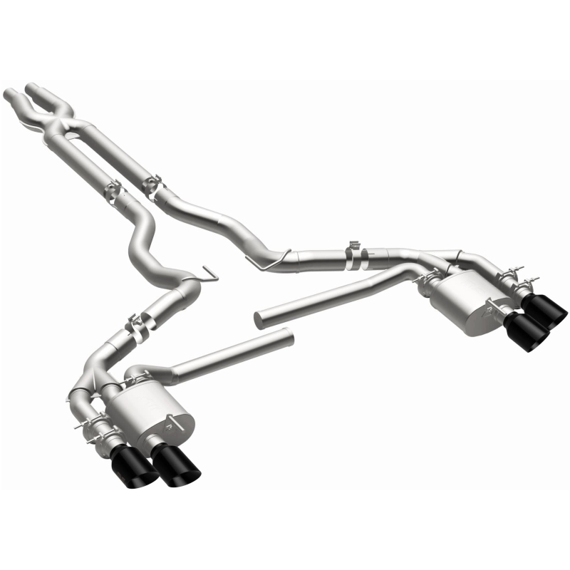 Ford Mustang Performance Exhaust - Rear - Magnaflow - NEO Series Cat-Back - Black Chrome - `18-`23