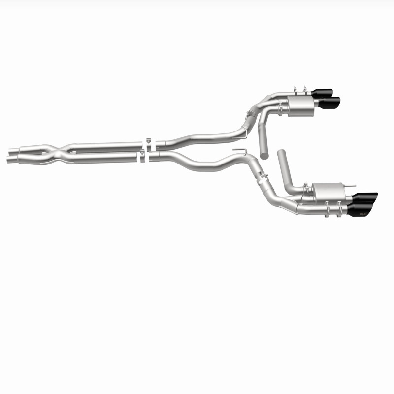 Ford Mustang Performance Exhaust - Rear - Magnaflow - NEO Series Cat-Back - Black Chrome - `18-`23