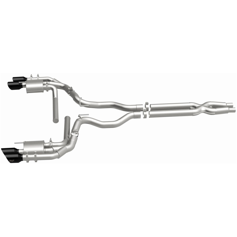 Ford Mustang Performance Exhaust - Rear - Magnaflow - NEO Series Cat-Back - Black Chrome - `18-`23