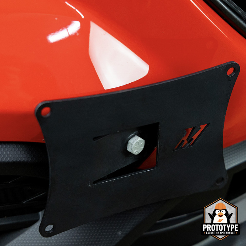 Subaru WRX License Plate Relocation Kit - Front - Mishimoto - Mishimoto MMLP-WRX-22 - Black - 2022+