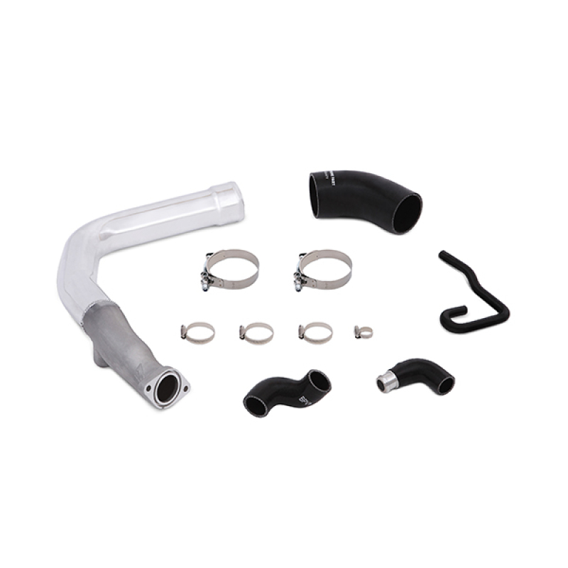 Subaru WRX Intercooler Kit - Mishimoto - Top Mount, Powder Coated Silver & Polished Pipes - Silver - `15-`21