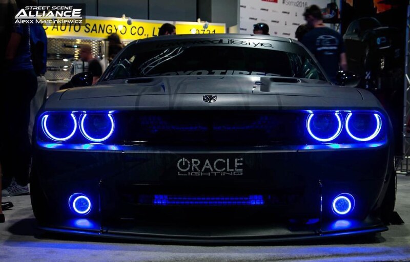 Dodge Challenger Surface Mount Halo Kit - Headlight - ORACLE Lighting - Surface Mount Dynamic ColorSHIFT - Dynamic ColorSHIFT - `08-`14
