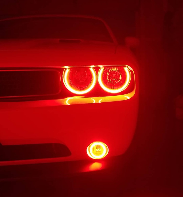 Dodge Challenger Surface Mount Halo Kit - Headlight - ORACLE Lighting - Surface Mount Dynamic ColorSHIFT - Dynamic ColorSHIFT - `08-`14