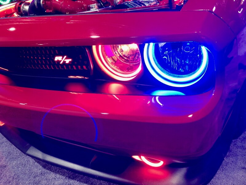 Dodge Challenger Surface Mount Halo Kit - Headlight - ORACLE Lighting - Surface Mount Dynamic ColorSHIFT - Dynamic ColorSHIFT - `08-`14