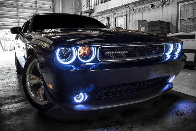 Dodge Challenger Surface Mount Halo Kit - Headlight - ORACLE Lighting - Surface Mount Dynamic ColorSHIFT - Dynamic ColorSHIFT - `08-`14