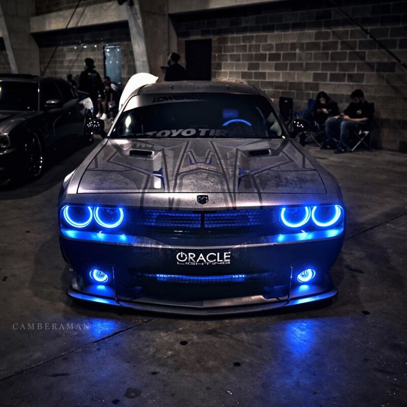 Dodge Challenger Surface Mount Halo Kit - Headlight - ORACLE Lighting - Surface Mount Dynamic ColorSHIFT - Dynamic ColorSHIFT - `08-`14