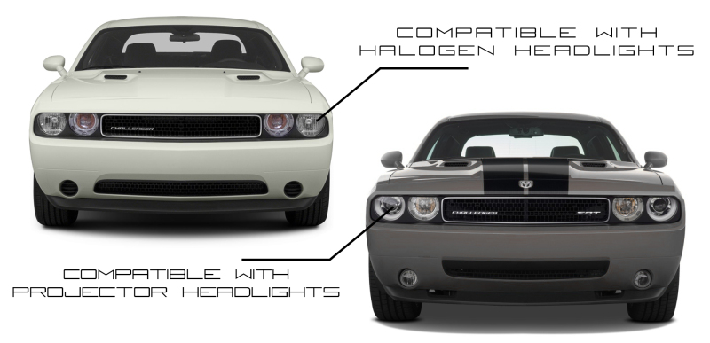 Dodge Challenger Headlight Halo Kit - ORACLE Lighting - Dynamic ColorSHIFT - `08-`14