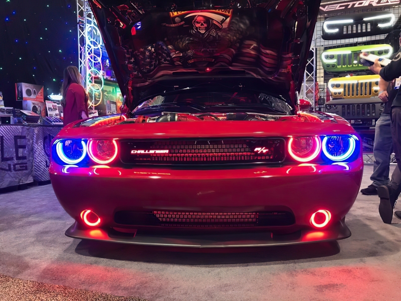 Dodge Challenger Surface Mount Halo Kits - Headlight & Fog Light - ORACLE Lighting - Dynamic ColorSHIFT - `08-`14