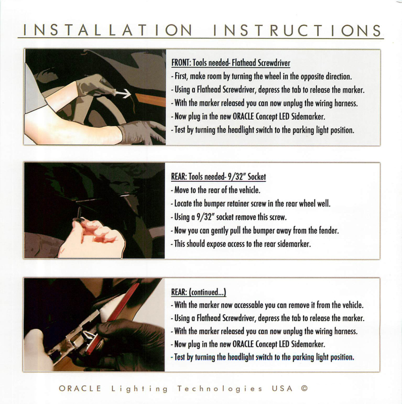 Chevrolet Camaro Sidemarker Kit - ORACLE Lighting - Concept Sidemarker - Tinted - `10-`15