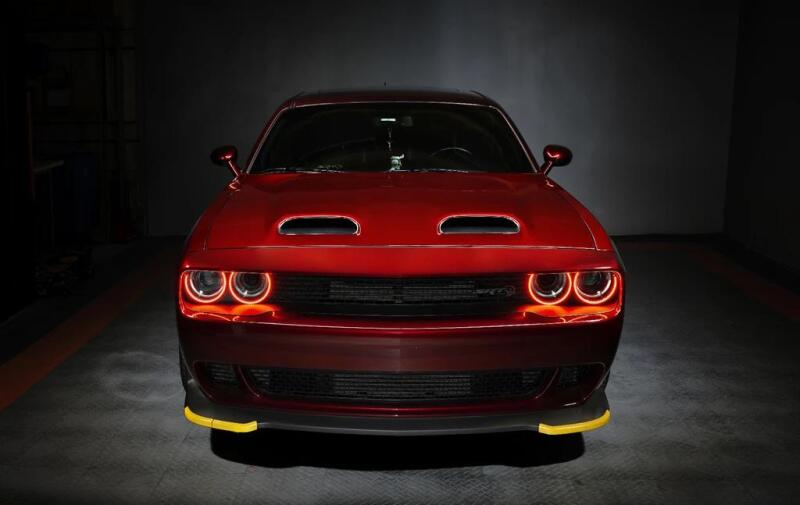 Dodge Challenger Headlight Halo Kit - ORACLE Lighting - LED Waterproof - Red - `15-`21