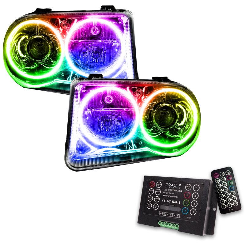 Chrysler 300C Headlight Assemblies - ORACLE Lighting - ColorSHIFT w/ 2.0 Controller - `05-`10