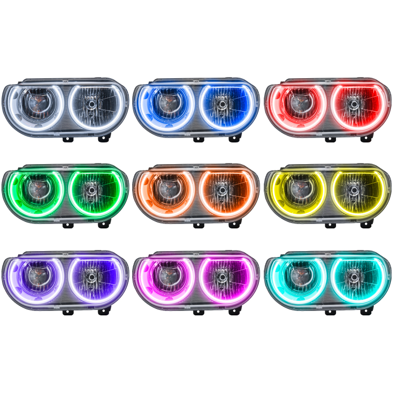 Dodge Challenger Headlight Assemblies - ORACLE Lighting - ColorSHIFT - `08-`14