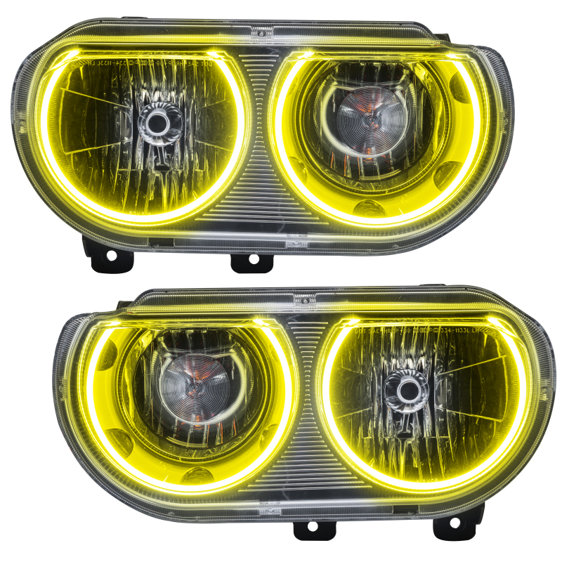 Dodge Challenger Headlight Assemblies - ORACLE Lighting - ColorSHIFT w/ BC1 Controller - `08-`14