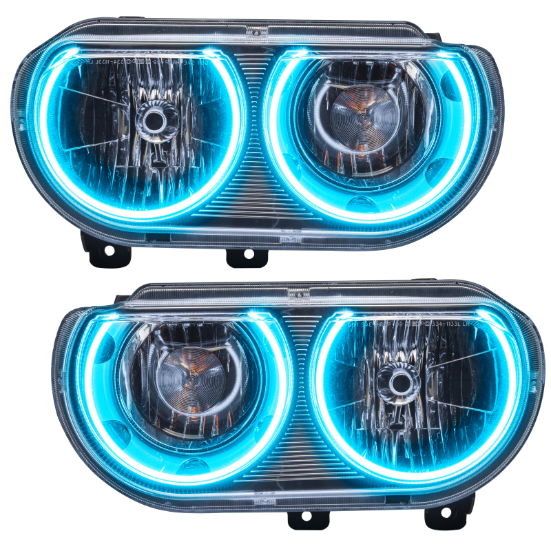 Dodge Challenger Headlight Assemblies - ORACLE Lighting - ColorSHIFT w/ BC1 Controller - `08-`14