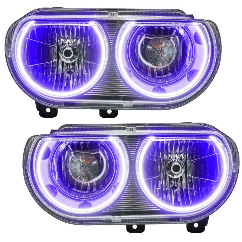 Dodge Challenger Headlight Assemblies - ORACLE Lighting - ColorSHIFT w/ BC1 Controller - `08-`14