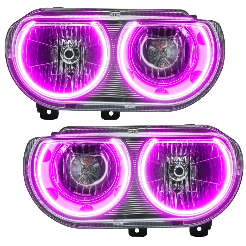 Dodge Challenger Headlight Assemblies - ORACLE Lighting - ColorSHIFT w/ BC1 Controller - `08-`14