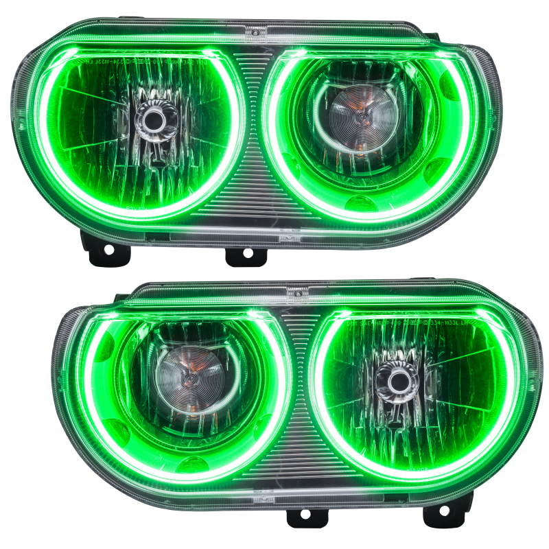 Dodge Challenger Headlight Assemblies - ORACLE Lighting - ColorSHIFT w/ BC1 Controller - `08-`14