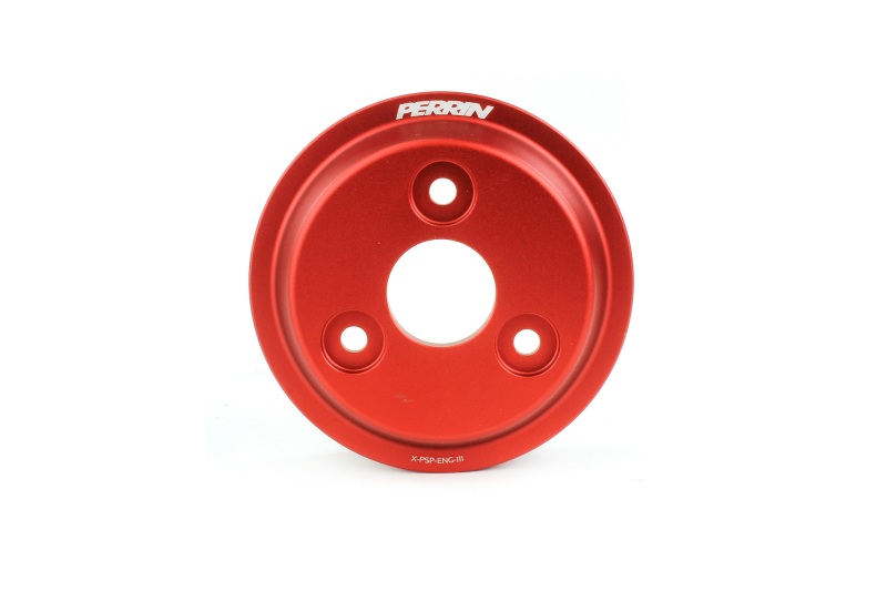Subaru WRX Water Pump Pulley - Perrin Performance - Lightweight - Red - `15-`21