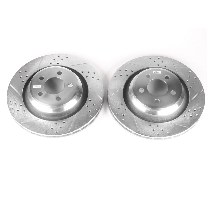 Dodge Charger Brake Rotors (2) - Rear - PowerStop - Evolution Drilled & Slotted Zinc Plated - `06-`10