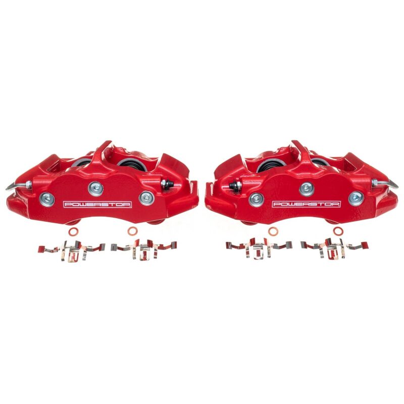 Chevrolet Corvette C6 Brake Calipers - Rear - PowerStop - Red Powder Coated - Red - `06-`13