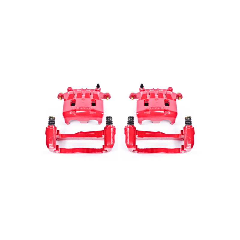 Subaru Legacy Brake Calipers - Front - PowerStop - Floating Caliper with Bracket - Red - `02-`04