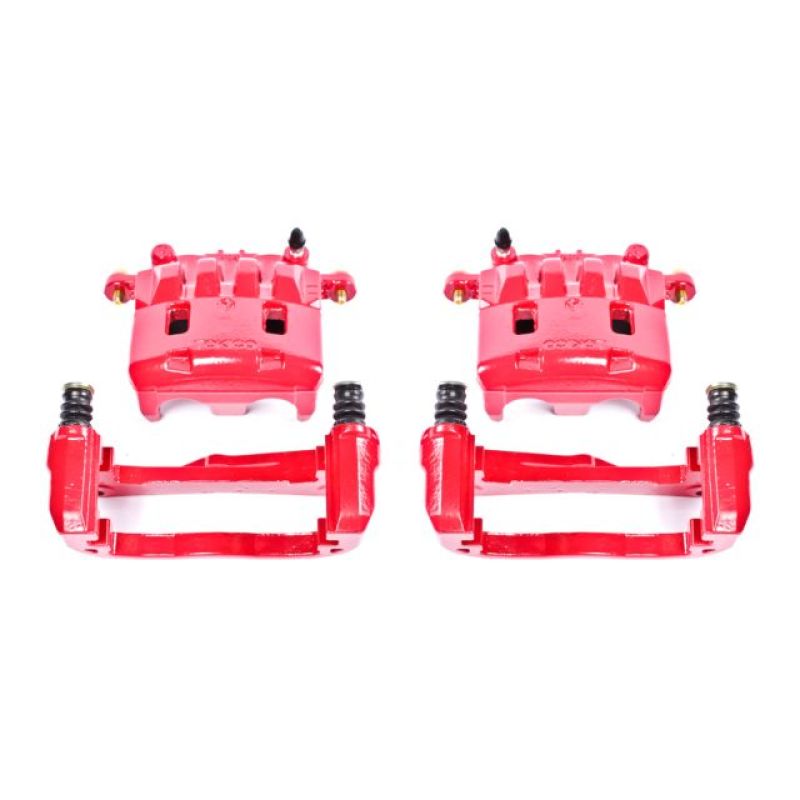 Subaru Legacy Brake Calipers - Front - PowerStop - Floating Caliper with Bracket - Red - `02-`04