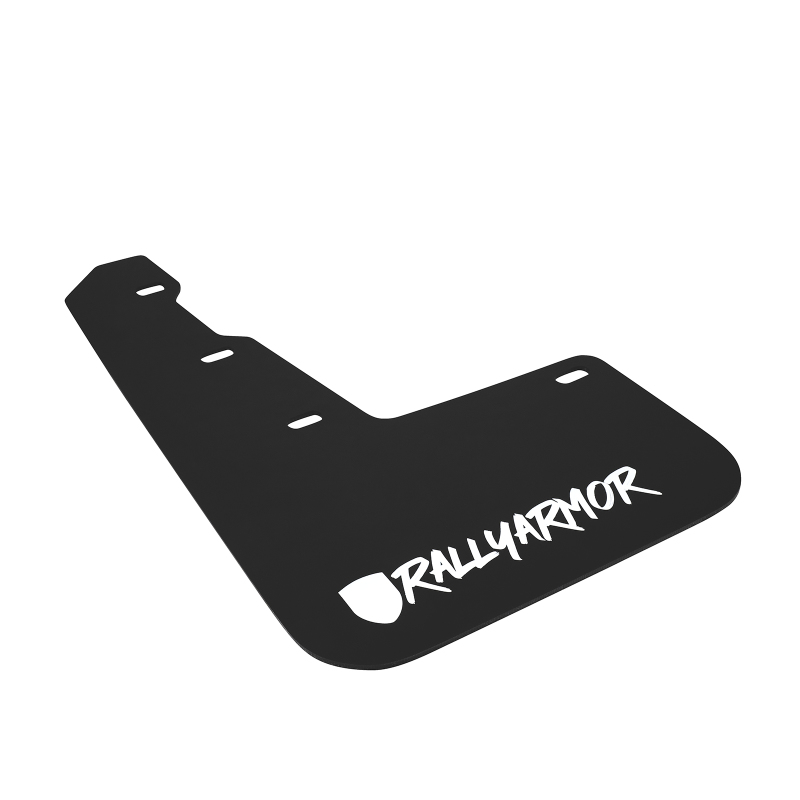 Subaru WRX Mud Flaps - Rally Armor - UR Black Flap with White Logo - Black - `15-`21
