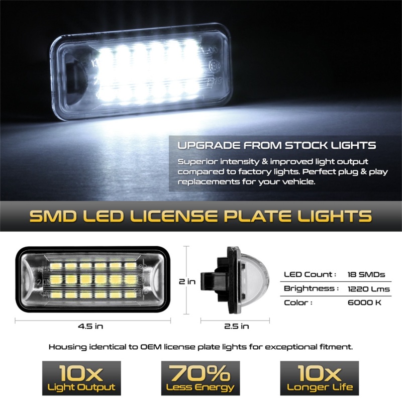 Subaru BRZ License Plate Bulbs - SPYDER - LED 5500K, T10 Connector - White - `13-`18