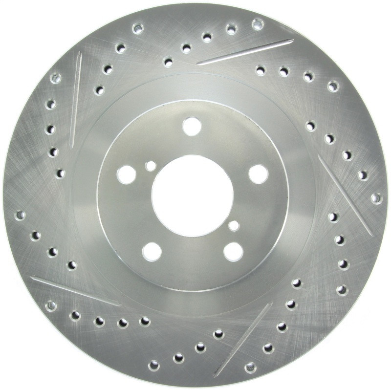 Subaru Impreza Brake Rotor (1) - Front Right - Stoptech - Select Sport Slotted/Drilled - `02-`08