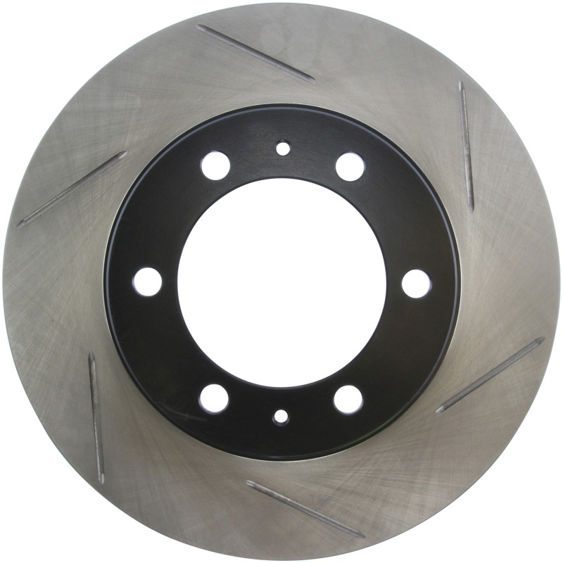 Toyota Tacoma Brake Rotor (1) - Front Left - Stoptech - Slotted Sport - Black - `05-`19