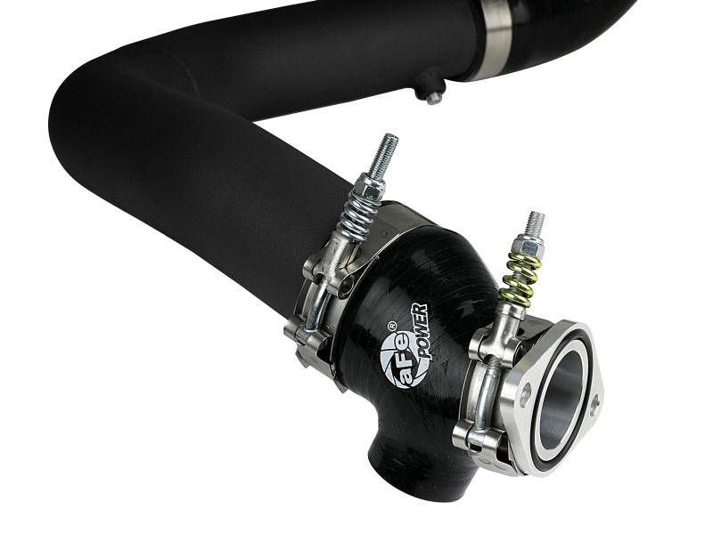 Subaru WRX Intercooler Tubes - aFe - BladeRunner 2.5in Aluminium Hot Side Charge Pipe - Black - `15-`20