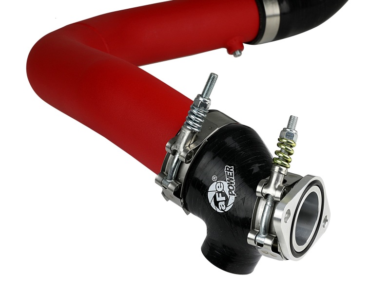 Subaru WRX Performance Air Intake - aFe - BladeRunner 2.5in Aluminium Hot Side Charge Pipe - Red - `15-`21