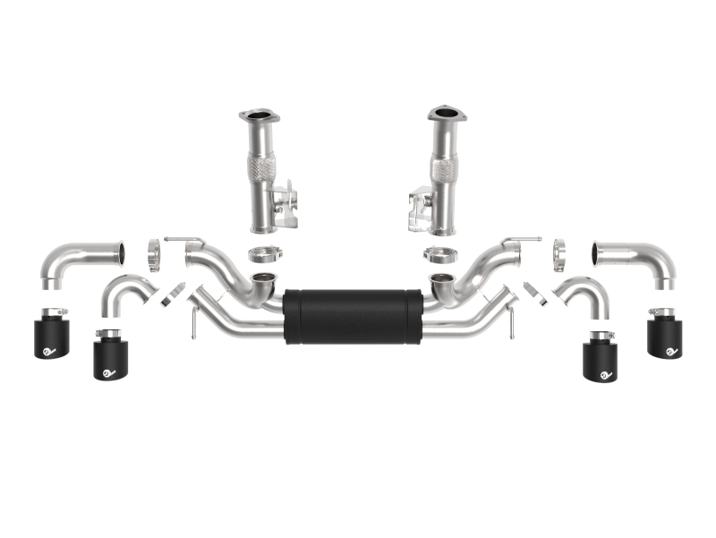 Chevrolet Corvette C8 Performance Exhaust - aFe - MACH Force-Xp Cat-Back - Black - `20-`25