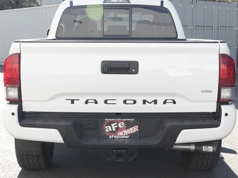 Toyota Tacoma Performance Exhaust - aFe - Mach Force-Xp 2-1/2in 304 SS Cat-Back w/ Black Tips - Black - `16-`23