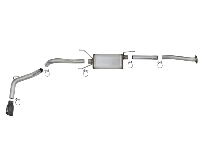 Toyota Tacoma Performance Exhaust - aFe - Mach Force-Xp 2-1/2in 304 SS Cat-Back w/ Black Tips - Black - `16-`23