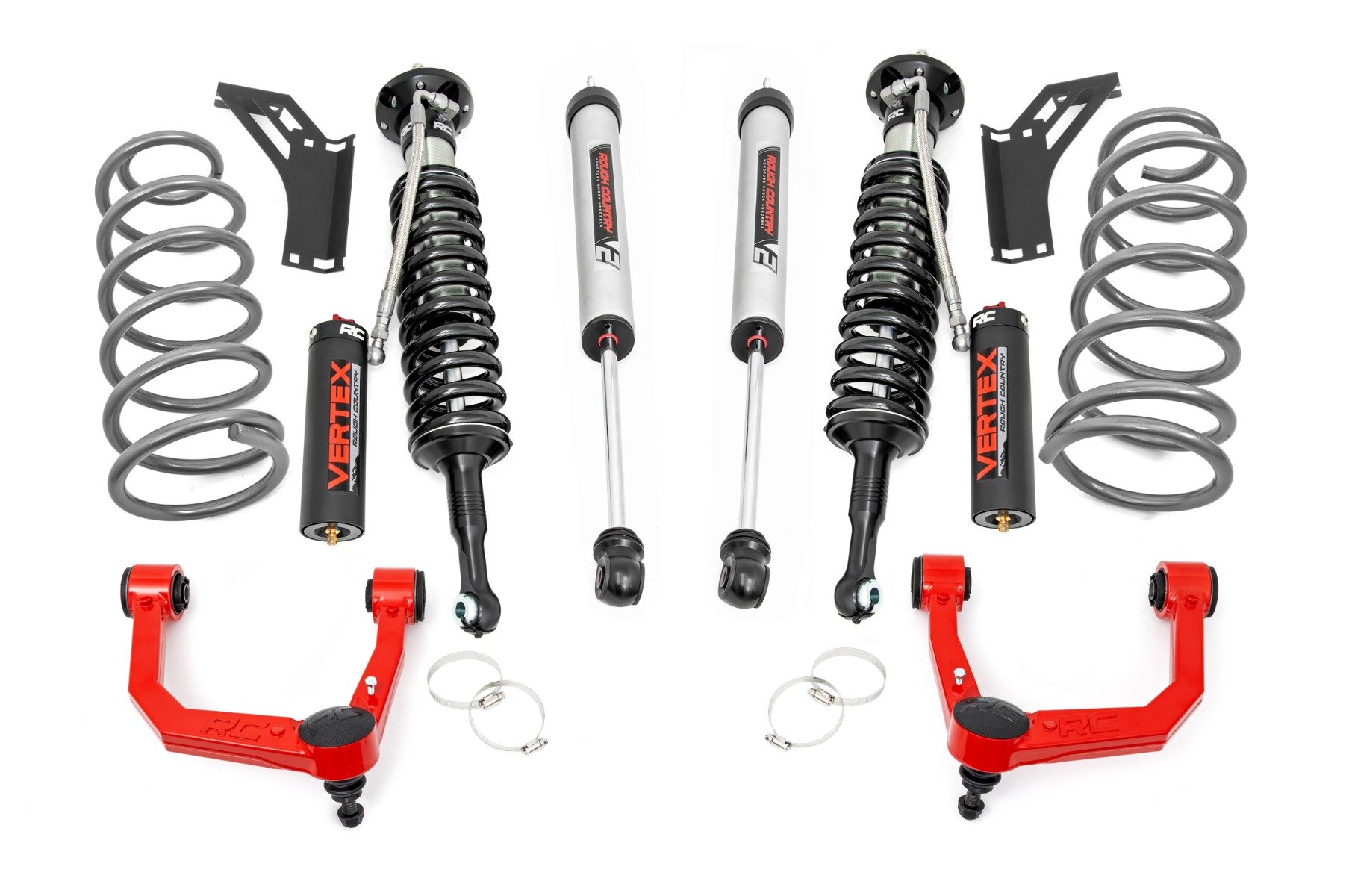 Toyota 4Runner Lift Kit - 3 Inch - Red Upper Control Arms - Vertex Coilovers/ V2 Struts (2010-2024)