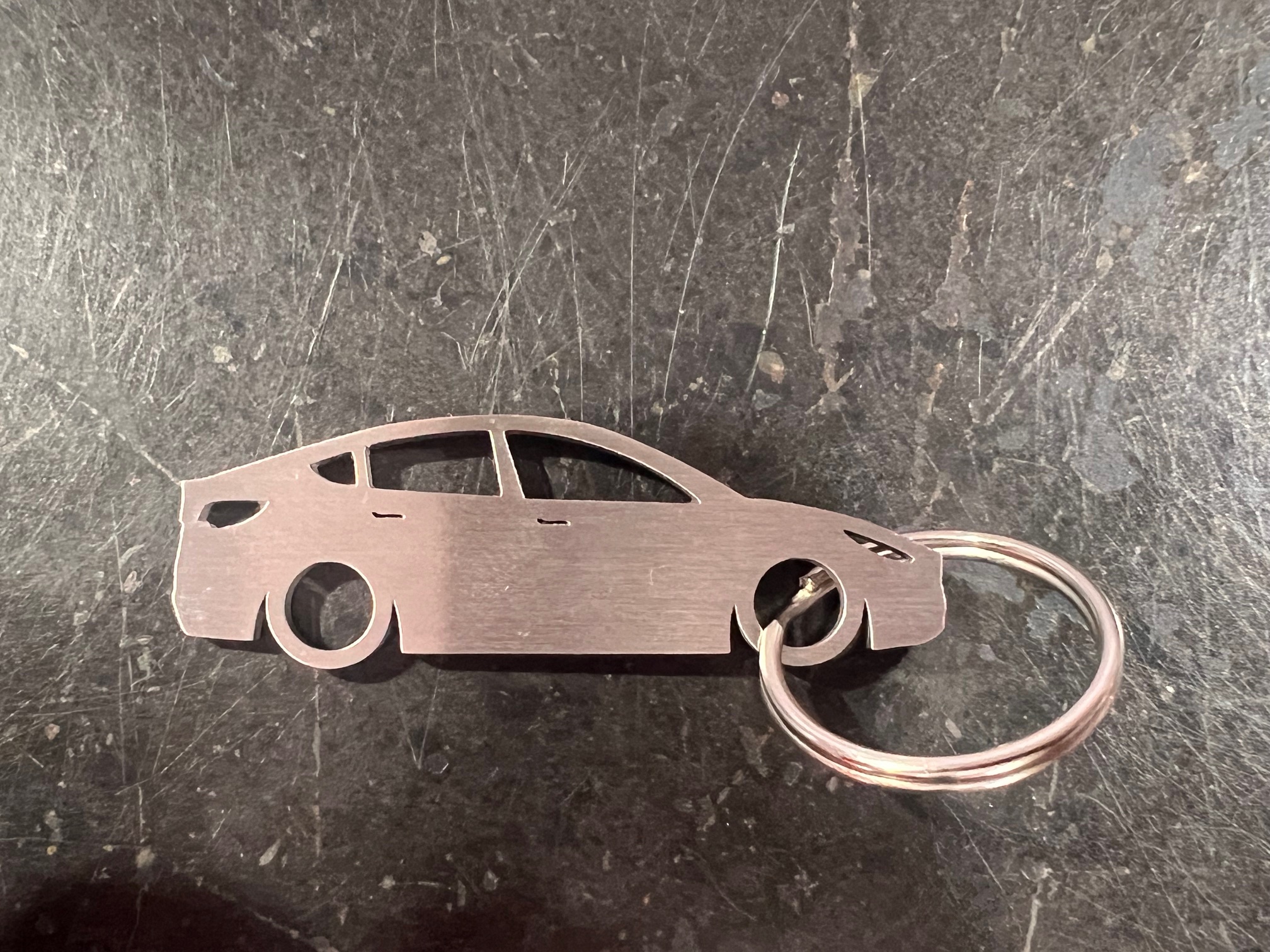 Tesla Model Y Keychain - silhouette design